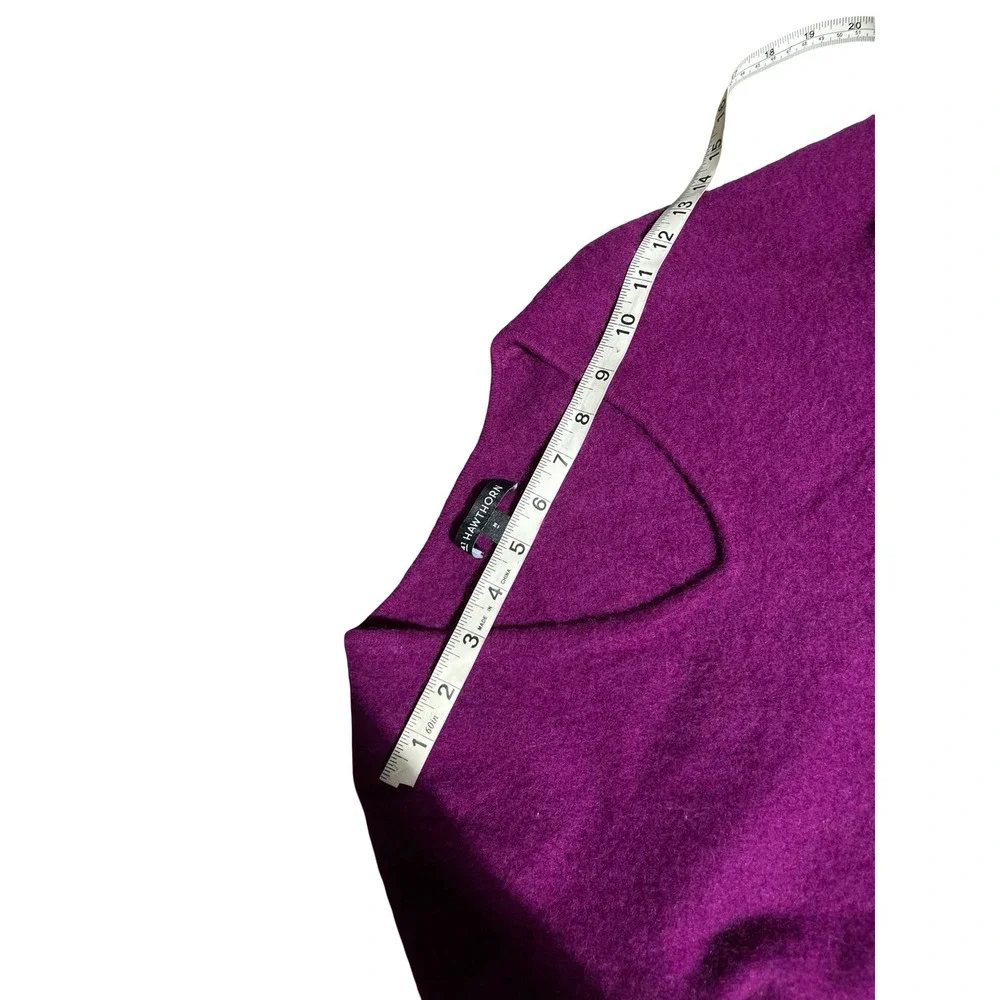 100% Cashmere Womens Purple V Neck Sweater Hawthorn  Size Medium - Picture 6 of 8